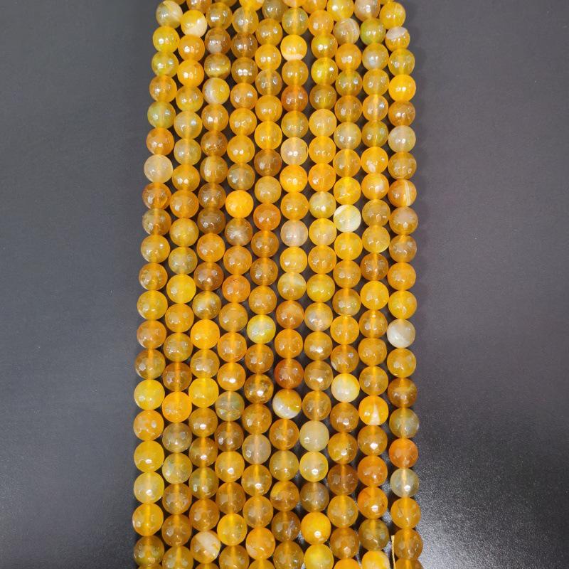 14mm Faceted Round Agate Beads for DIY Jewelry Necklace & Bracelet