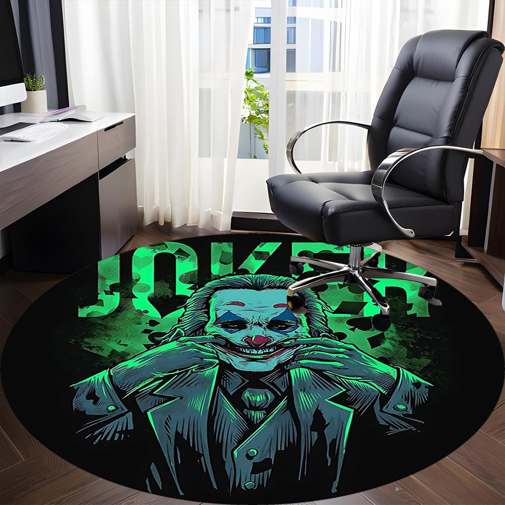 1pc Joker Clown Office Round Area Rug, Under Office Chairs Bedroom Living Room Home Decor, Room Deco, Available in Various Sizes081