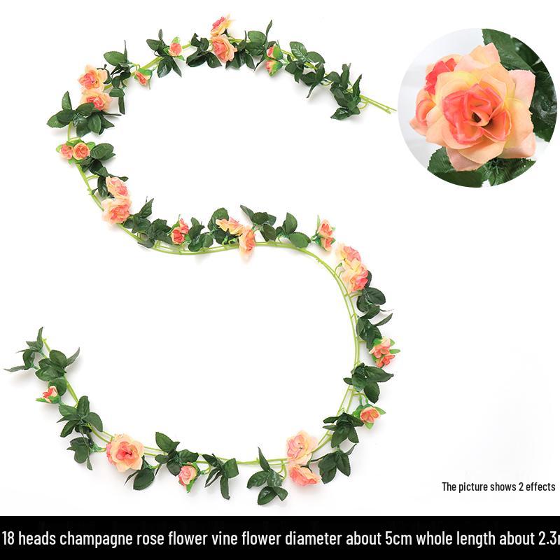 Artificial Rattan Vines for Pipe and Ceiling Decoration - Fake Green Leaves