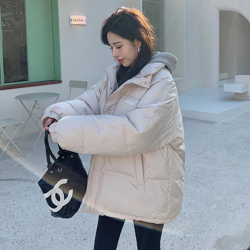 Unisex 2024 Winter Loose Cotton-Padded Jacket - Stand-Up Collar, Plus Size, Trendy Short Coat