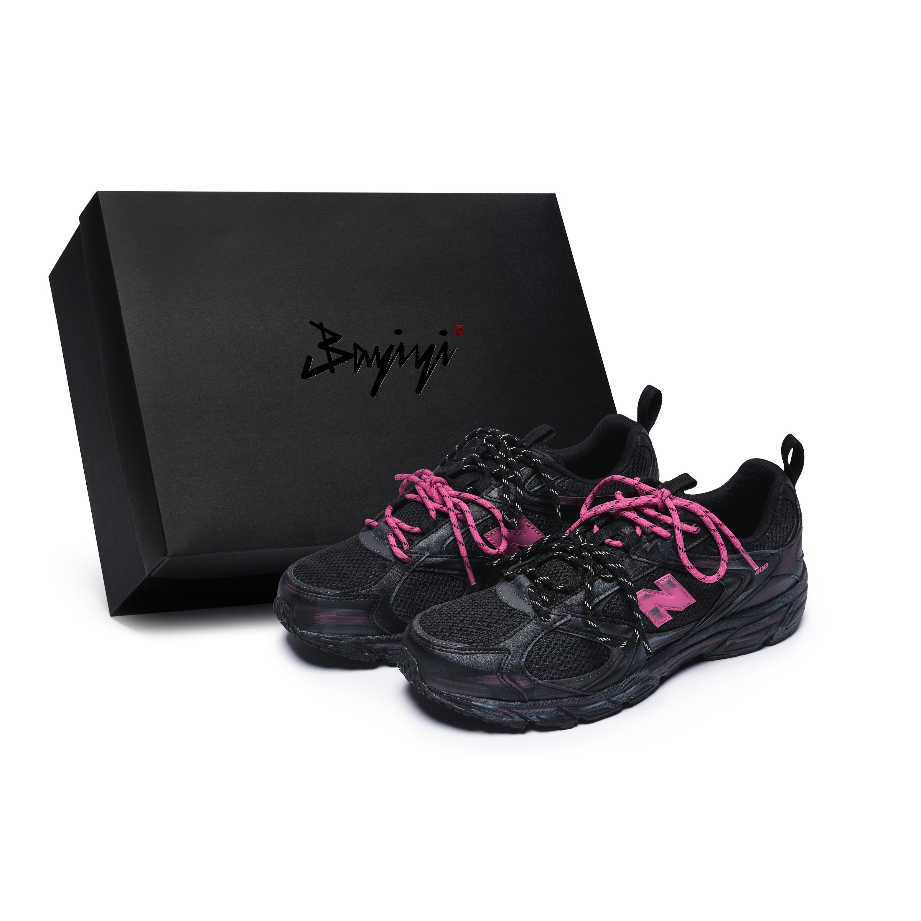 

New Balance 408 Slip Resistant Low top Running Shoes Unisex Black Pink ML408K(Team80-S-BOX) 45