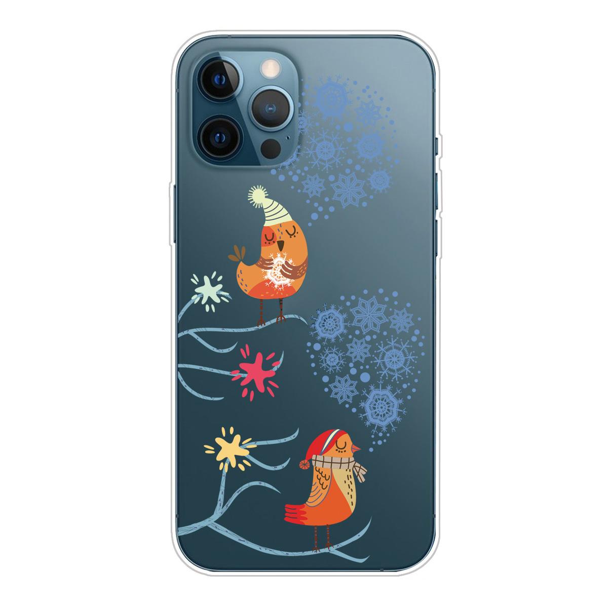

For iPhone 16 Pro Case Christmas Pattern Printing Soft TPU Phone Cover M