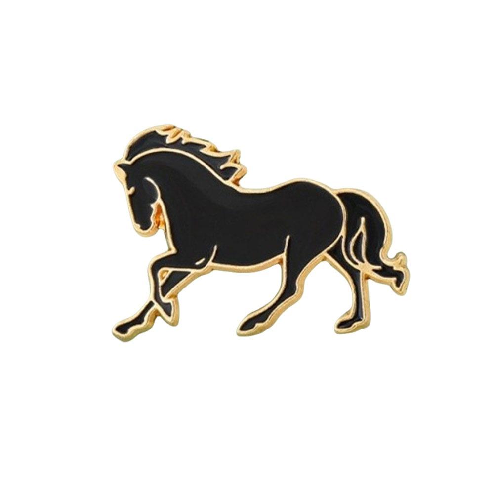 

Rhinestones Running Horse Brooch Sparkling Brooch Pins New Zodiac Animal Badge Gift 1