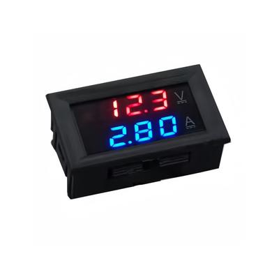 Digital Voltmeter Ammeter DC 100V 10A Amp Voltage Current Meter Tester 0.28 Inch Dual LED Display Panel with Connect Wires