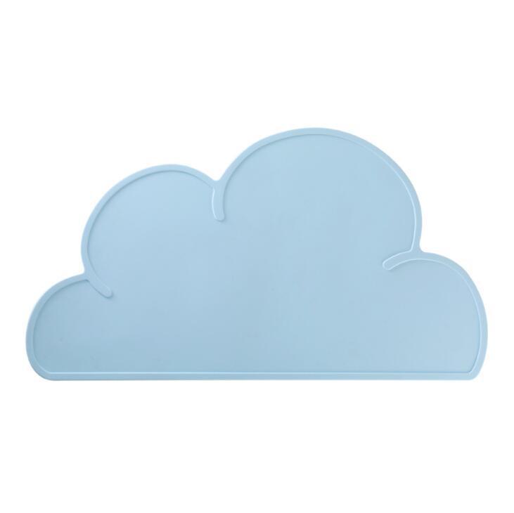 Silicone Baby Placemats Clouds Shape Multicolor Food Grade Silicone Table Placemats Waterproof BAP free 1Pc Baby Product S