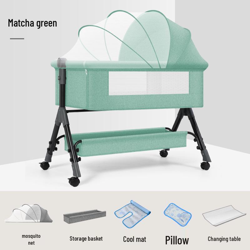 Трансформируемая детская кроватка и колыбель: Портативная, Складная, Многофункциональная Прикроватная Колыбель для Новорожденных.