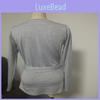 Timeless Casual Style Women's Long Sleeve Deep V-neck Knitted Sweater Blouse