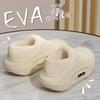 EVA Winter Waterproof Non-Slip Warm Couple Cotton Slippers with Fleece Lining for Women.