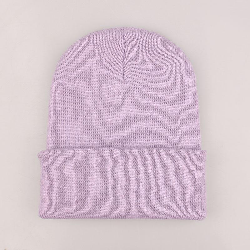 Unisex Fluorescent Acrylic Beanie – European and American Candy Color Knit Hat for Autumn and Winter