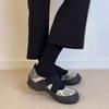 Soft leather version~ silent platform sports style loafers women's 2025 new cross-elastic Mary Jane shoes single shoes