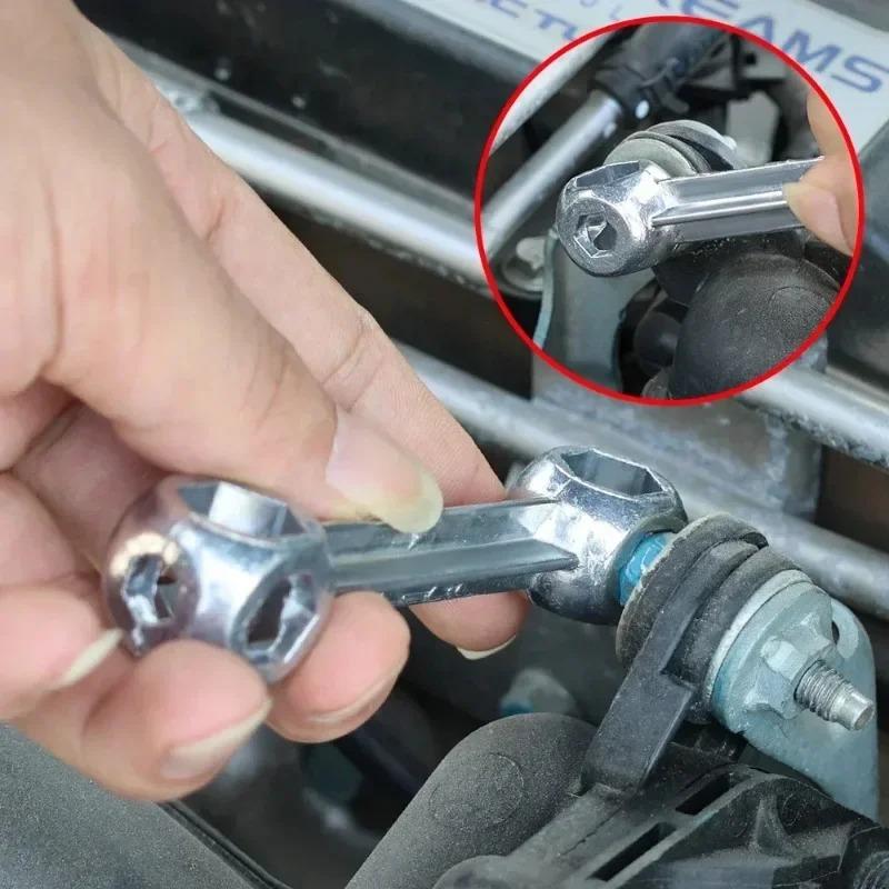 Metal Hexagonal Wrench 6~15mm Car Bicycle Hexagonal Screw Installation Disassembly Tool Multi Purpose Sleeve Bone Shaped Wrench