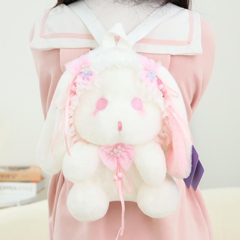 

Очень Милая Малышка Лолита Сумка Весенний Кролик Лента Плюшевая Игрушка Кукла Игровой Автомат Детский Подарок для Активности 30cm