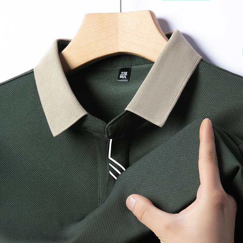 Men's Solid Color Casual Fashion Short Sleeve Polo Shirt Summer Comfortable Top for Business And Leisure