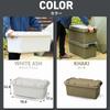 Iris Ohyama Storage Box Container Storage Case Camping Equipment Outdoor Storage TRAILBOX 800 57L Khaki TRB-800