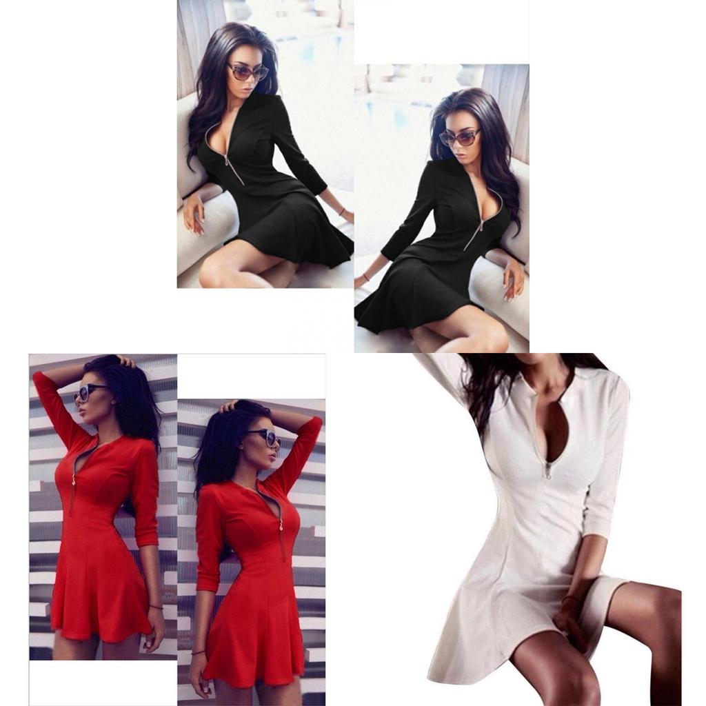 Damen Langarm Winter Club Minikleid Longshirt Bodycon Premium Quality Cocktailkleid For Every Event