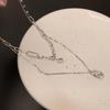 Women's Double Layered Chain Pendant Necklace - Hip Hop Style, Cool Design, High-End Accessory