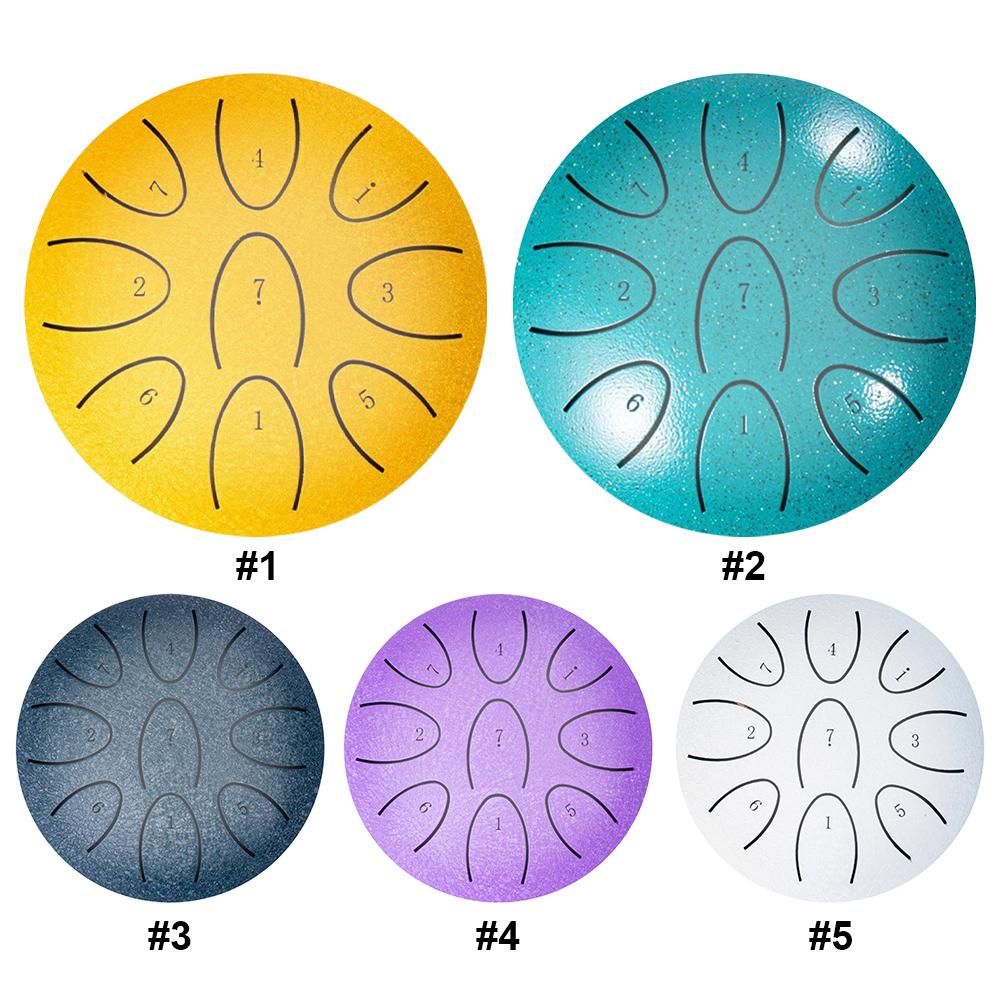 4 Inches Steel Tongue Drum Pro Kit 9-Note Rain Drum Sound Healing Instrument with Drum Mallet Outdoor Chakra Drum for Yoga