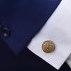 Carved Antique Gold Silver-color Greek Royal Pattern Cufflinks Banquet Suit Shirt French Cuff Links High-end Men's Jewelry Gifts