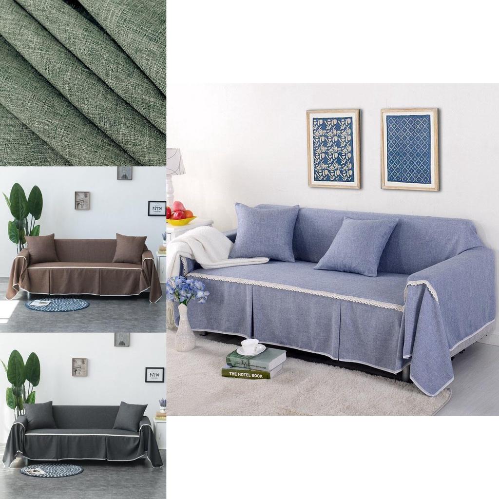 Solid Color Sofa Cover Slip-resistant And Easy To Clean Living Room Home Decor