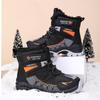 30-40 Children's Winter Large Size Fashionable Outdoor Velcro High Top Plush Warm Cotton Boots Snow Boots
