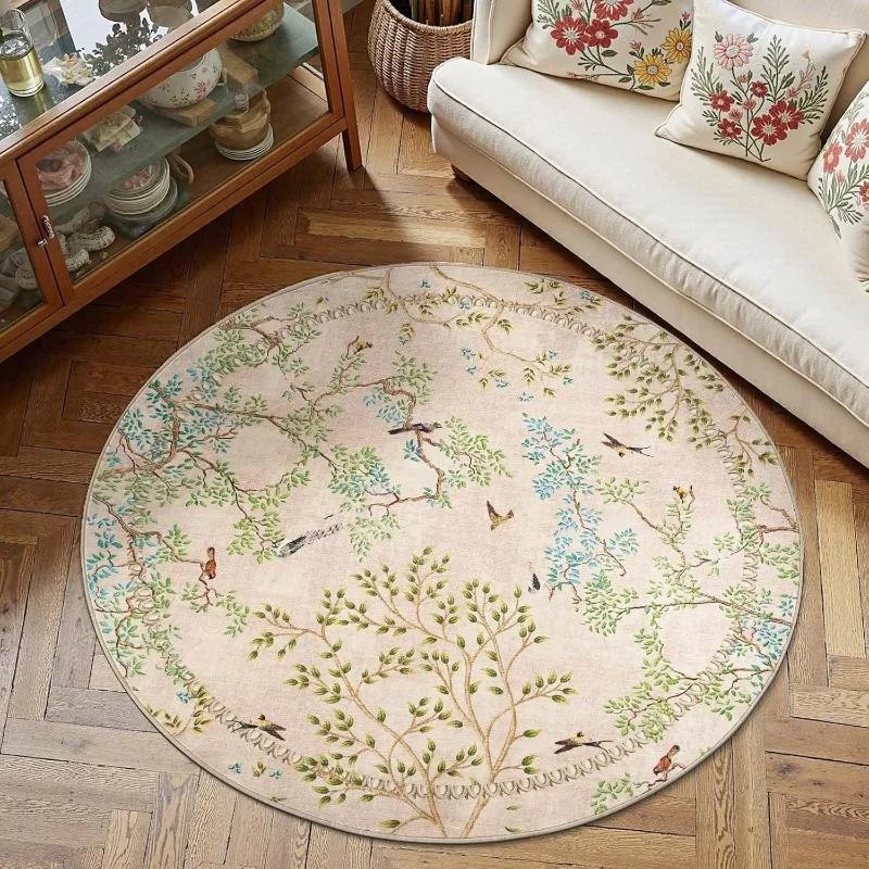 Natur Wald Thema Runder Teppich Täglich Heimdeko Rutschfester Saugfähiger Teppich Boho Stil Wohnzimmer Schlafzimmer Stil Dekor Fußmatte