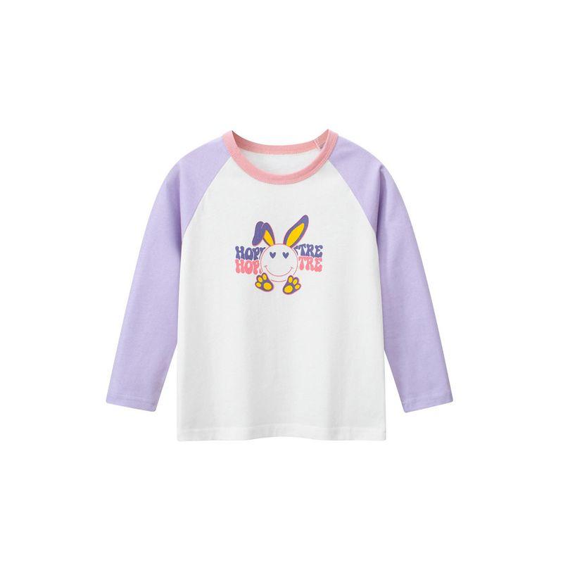 27home Children's Clothing Children's Long-Sleeved T-shirt Spring and Autumn Girl Bunny Clothes Baby Girl Cotton Base Shirt