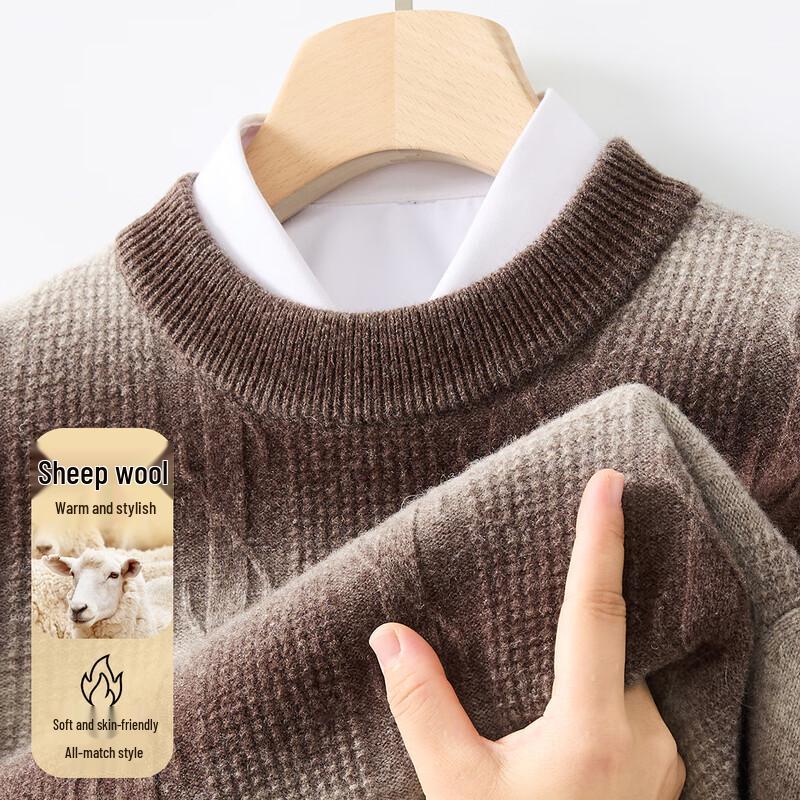 

Men s Jin Ju Striped Wool Knit Sweater L