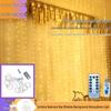 USB Remote-Controlled LED Copper Wire Curtain Lights - Eight Functions for Wedding, Bedroom, and Atmosphere Lighting