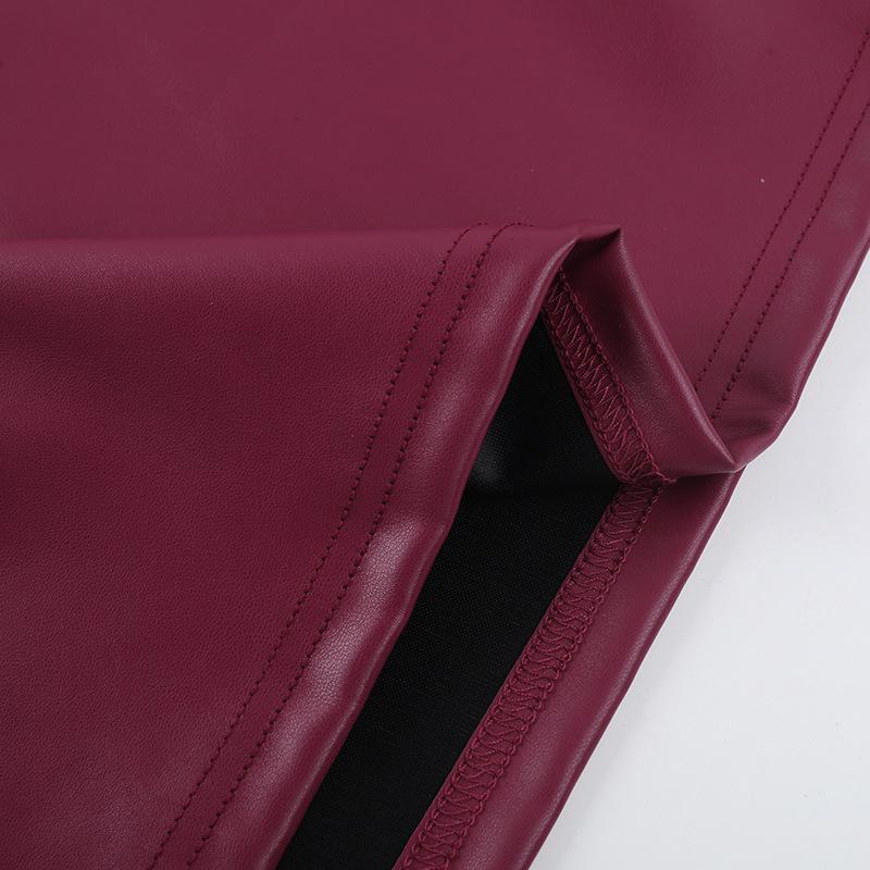 Dámské sexy šaty maxi bez ramínek z PU kůže Módní šaty bez rukávů s odhalenými rameny, plisované, slim, elegantní, společenské, večerní šaty