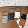 For Samsung Galaxy Z Flip 7 Leather Magnetic Case For Magsafe Hinge Protection Shockproof Wireless Charging Cover For Z Flip7