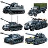World War 2 WW2 Army Military Soldiers Armor Halftrack Main Station Tank Building Blocks Bricks Model DIY Assembly Toys For Kids
