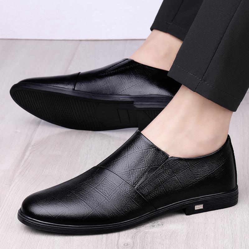 Fashion Minimalist Quality Designer Simple Breathable Comfort Loafer Outdoor Men's Casual Genuine Leather Office Wedding Business Shoes