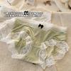 Women's Lace Underwear Plus Size Mid Waist Pure Cotton Underwear Triangle Underwear