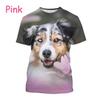 New Popular Border Collie 3D Printed T-shirt Fashion Cute Dog Unisex Animal Round Neck Casual Short Sleeve