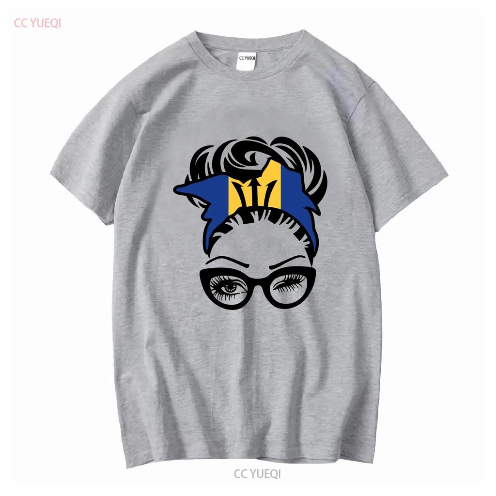 Barbados Flag T shirt Women Head Scarf Vacay Souvenir Girls Trip long or short sleeves vintage Washed Stretched Comfortable