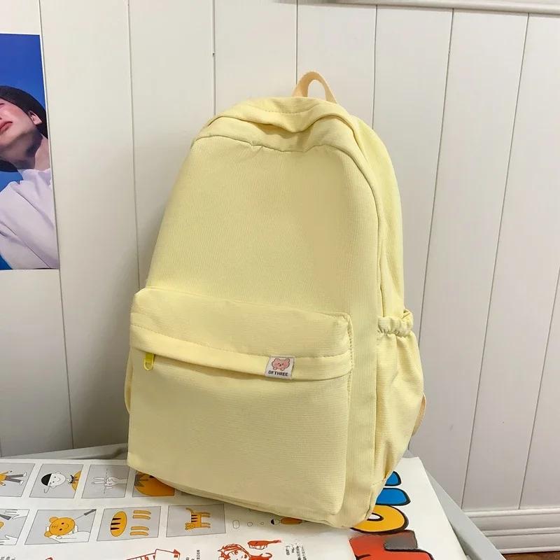 

Новый водонепроницаемый нейлоновый женский рюкзак, женская дорожная сумка, школьная сумка для девочек-подростков, однотонная сумка для книг Mochila Bookbag