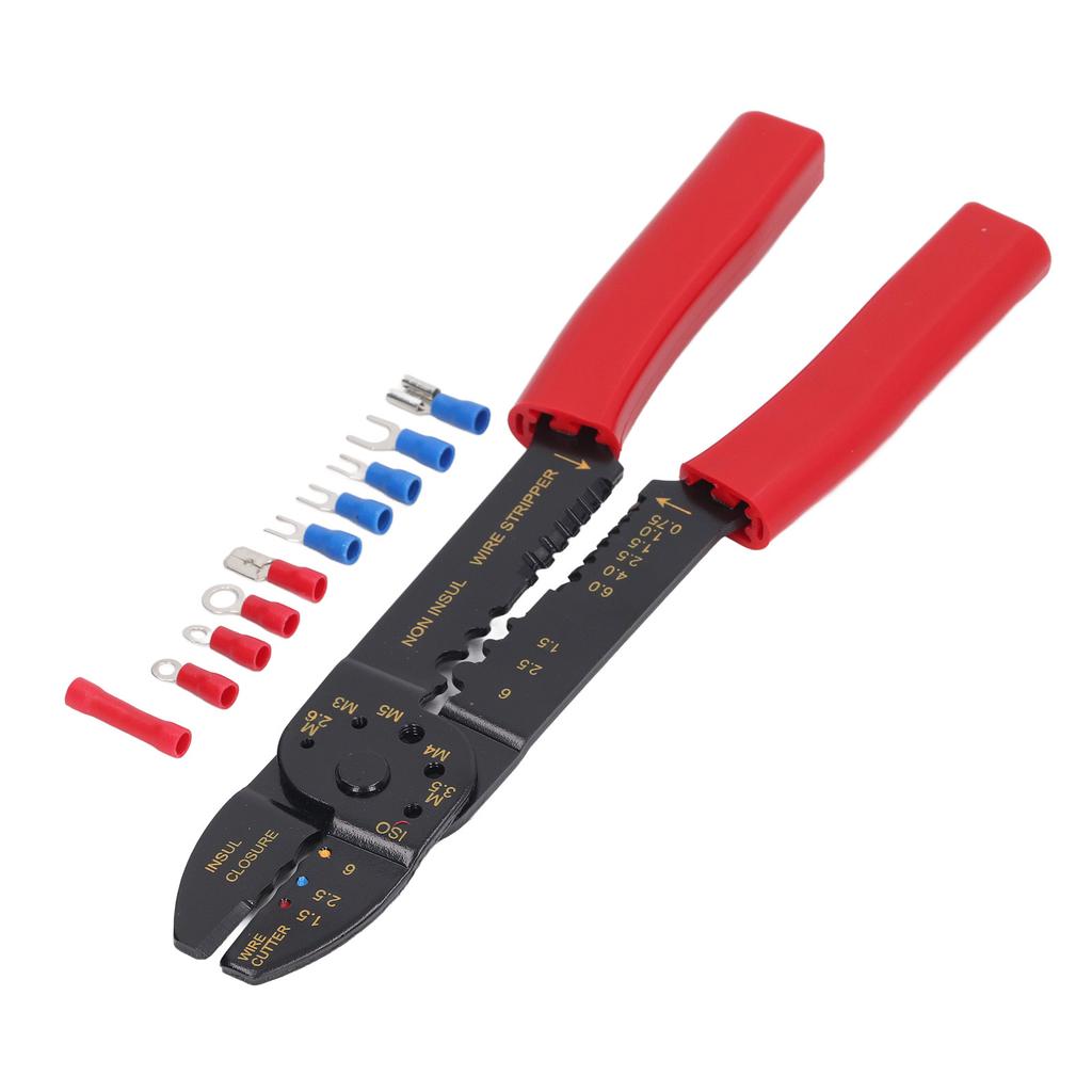 Wire Terminals Crimping Tool PVC Insulated Terminal Crimper Kit for Stripper Wiring Projects