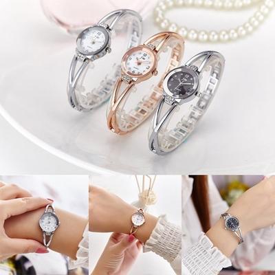Luxury Rhinestone Watch For Women Girls Elegant Stainless Steel Quartz Wrist Watch Bracelet