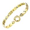 Diamond-encrusted Water Drop Stainless Steel Magnet Bracelet Adjustable Titanium Steel Gold-plated Women's Magnetic Health Bracelet