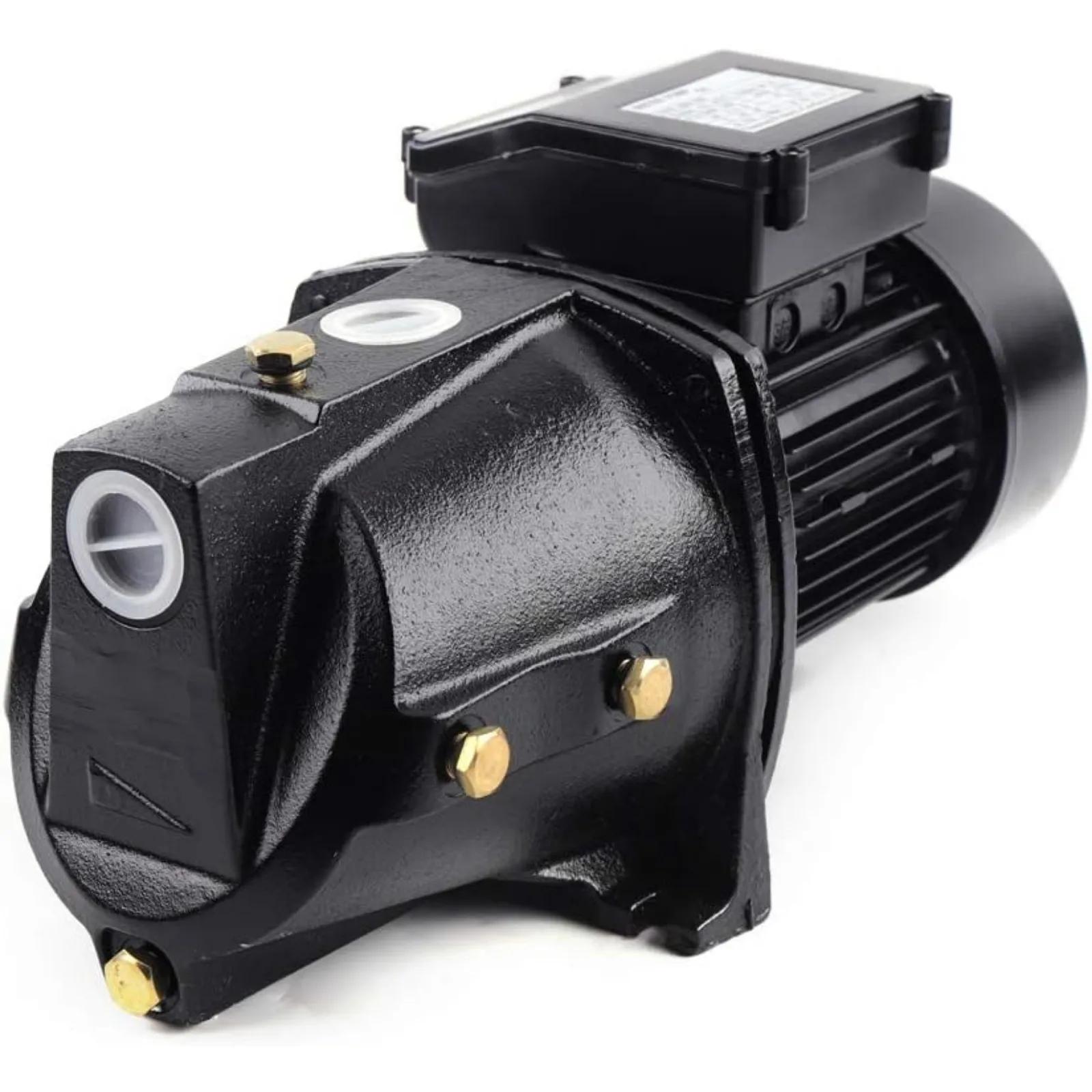 

BYMAOCAR 1 HP Shallow Well Jet Pump W/Pressure Switch ,1056.7G/h High Pressure Self-Priming Water Jet Pump 750W Other&US чорний