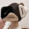 14cm Winter Plush Hair Claw Clip Faux Fur Elegant Hairpins Women Hair Clip Barrette Crab Headwear Girls Hair Accessories Gift