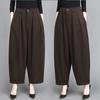 Women's Retro High Waist Elastic Lantern Pants - Temperament Slimming Casual Dad Trousers
