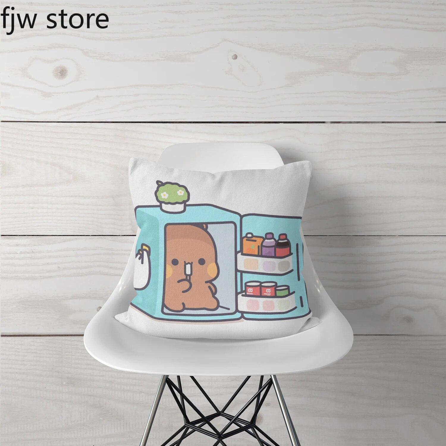 Милое Аниме Красная Панда Сиська Пледы Наволочка Симпатичная Подушка Для Дивана, Кресла-Подушки Домашнего Декора 40x40cm