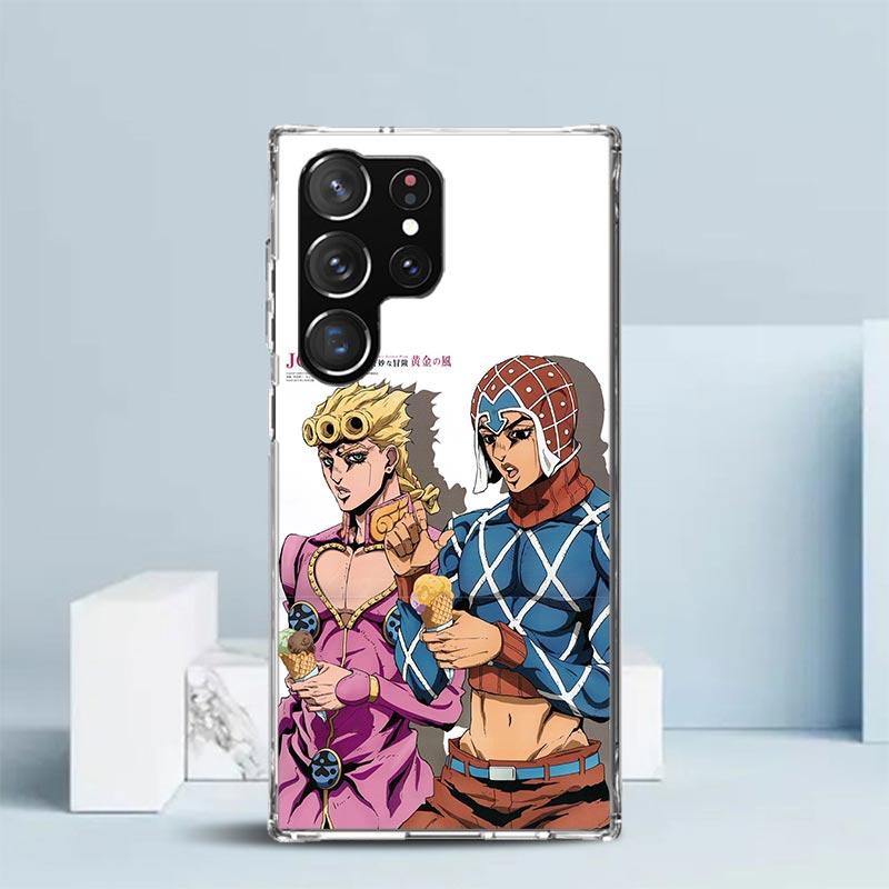 JoJo's Bizarre Adventure Golden Wind Handyhülle Für Samsung Galaxy S24 S25 Edge S26 Ultra S22 S23 Plus S21 + S20 FE Weiche TPU Rückseite