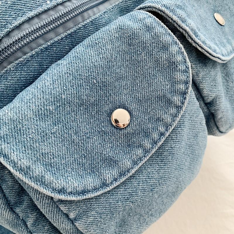 Vintage Denim Women's Bag Large Capacity Stitching Tote Women's Bag