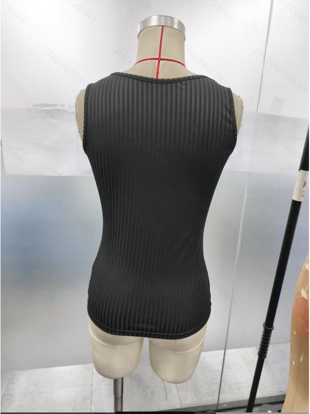 European & American 2026 Women's Retro Square Neck Ribbed Slim-Fit Summer Tank Top