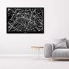 Canvas Print, Plan of Paris Streets