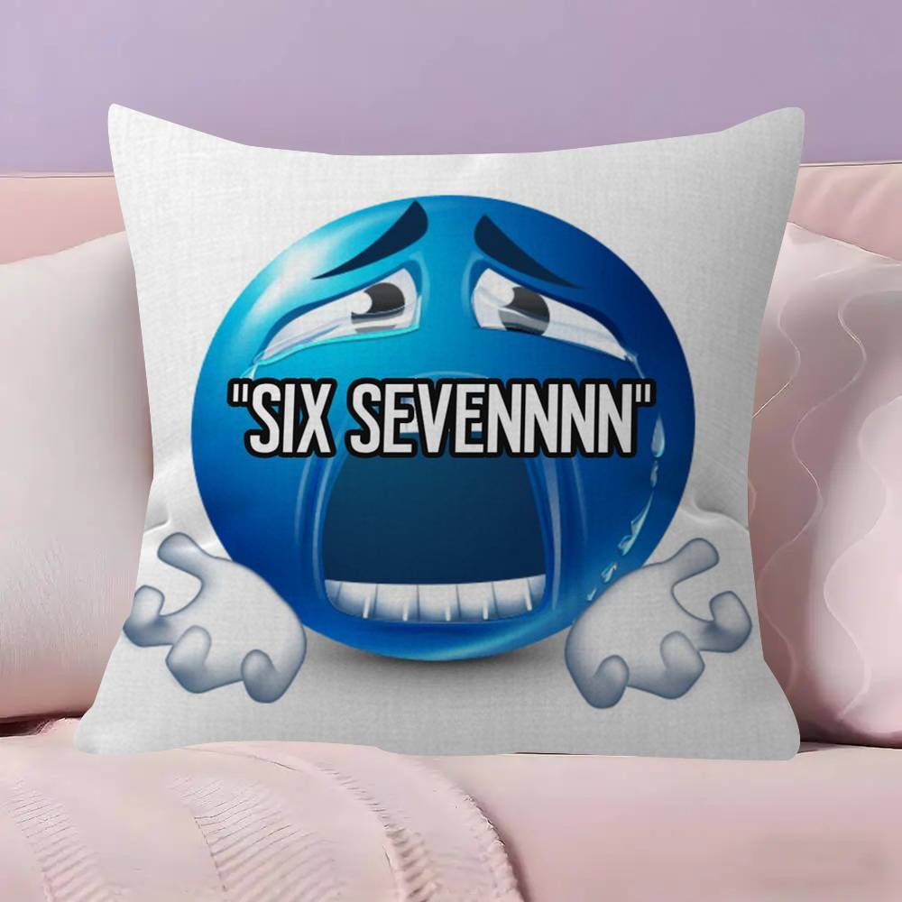 Cartoon 67 Six Seven  Cushion Cover Pillow Cover Decor Pillowcase Printed Cushion Case for Couch