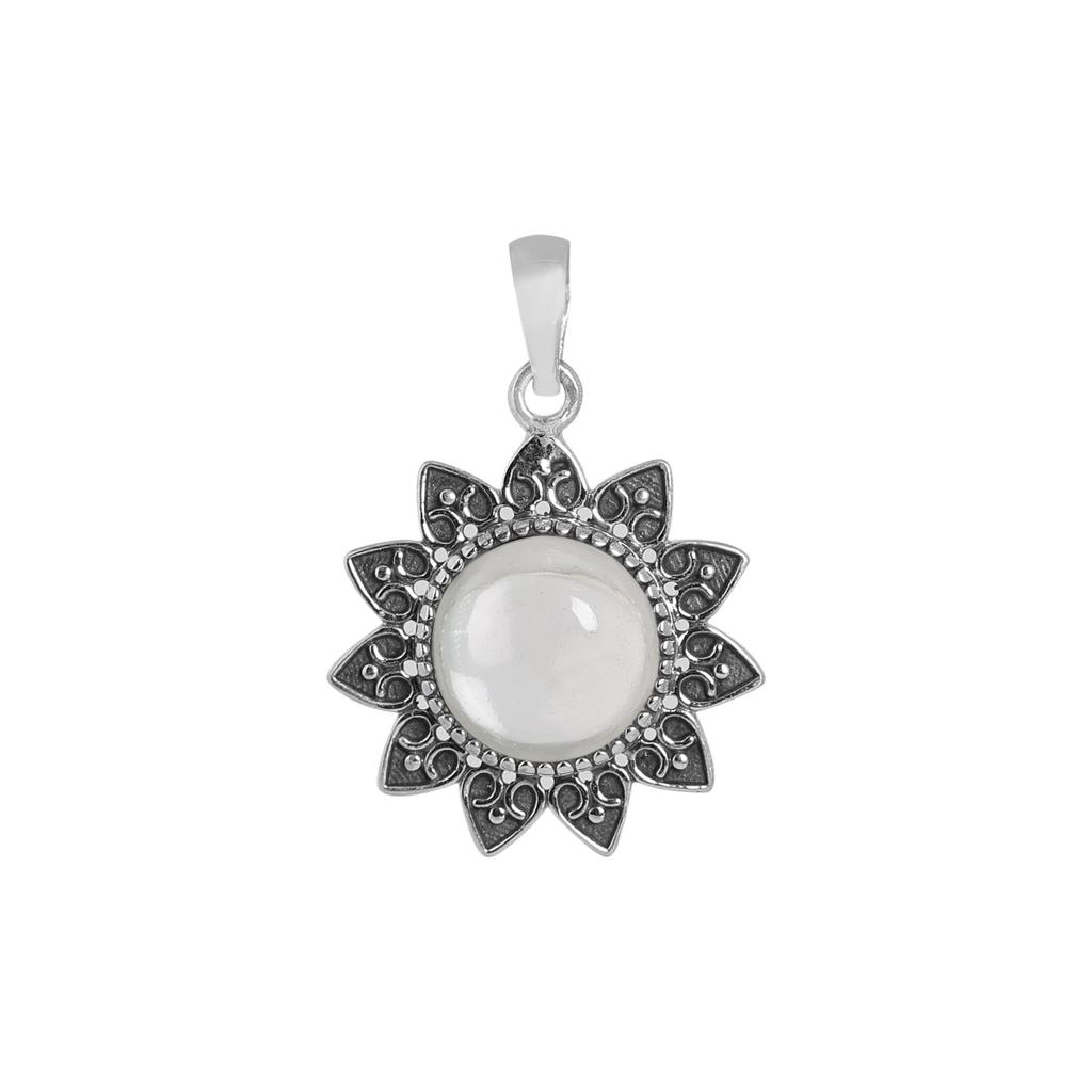 Rock Quartz Pendant Earring Set, 925 Sterling Silver Handmade Jewelry, Silver Women Jewelry, Gift For Her An0447-322