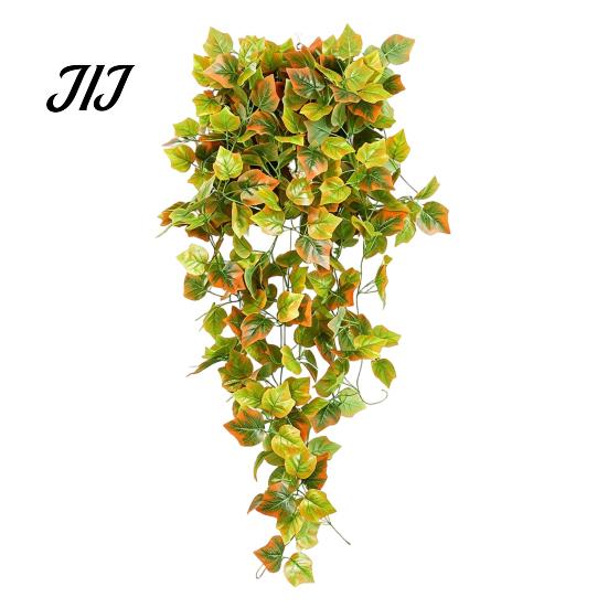 Decorative Hanging Vines for Store Display 5?Fork Artificial Maple Leaf Vine, Fake Foliage Wall Indoor Greenery Living Room Plant, Simulated